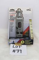 Front packaging view of Benchmark Twistor cordless rotary tool in original box, showing the tool and branding with the note 'Tool Only'.