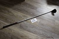 Full length view of Lynx Regalia golf driver club, showing metal shaft and clubface with grip.