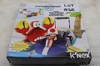 Front view of the Mario Kart Wii Toad Side Stepper Challenge Building Set box showing the toy pieces and branding.