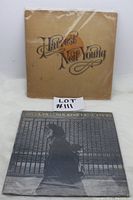 Front view of two vinyl album covers, Harvest and After the Gold Rush