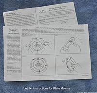 Instruction sheet for Van Hygan & Smythe plate mounts explaining usage.