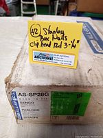 Photo of original Stanley box with label showing clipped head galvanized box nails 12d 3-1/4", model AS-SP28G.