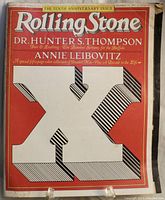 Cover photo of the December 15, 1977 issue of Rolling Stone magazine with a large 'X' and red background.