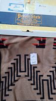 Original Pendleton retail box label and blanket corner with lot tag