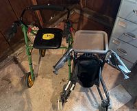 Both rollator walkers side by side