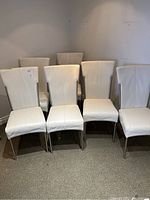 Front view of all six chairs side by side