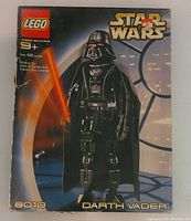 Box of Lego Star Wars Darth Vader set #8010 showing front cover with Darth Vader model, age 9+, and 400 pcs.