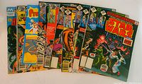 Full view of all comic books in the lot showing cover art and titles, mixture of Star Wars and other comics