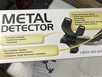 Original retail box showing METAL DETECTOR branding and feature callouts