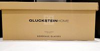 Gluckstein Home branded cardboard storage box for Bordeaux glasses.