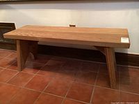 Front view showing full bench and legs