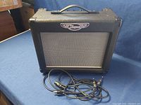 Front view of the Traynor DG10 guitar amplifier showing the speaker grill and brand badge.