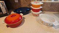 All six items displayed on countertop