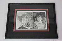 Framed dual photo including Ariel and Jodi Benson with signature and inscription.