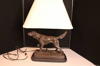 Front view showing overall lamp and shade