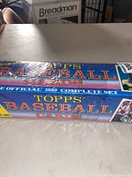 Topps 1989 Baseball Cards sealed box showing the branding and description of the complete set