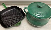 Both tureen and grill pan displayed side by side