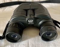 Close-up front view of Bushnell Powerview binoculars showing model and specifications.