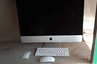 Front view of iMac with Magic Keyboard and Magic Mouse