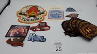 Full overview of lot showing all patches including club, band, and commemorative designs