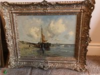 Full front view of the painting and ornate frame