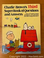 Cover of the book showing the title and cover illustration with Charlie Brown and Snoopy on a boat.