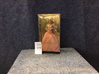 Front view of the Barbie 2008 collector doll in original sealed box showing the doll wearing a pink gown and crown.