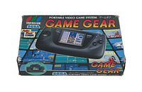 Front of Sega Game Gear box showing console image, product title, and Japanese text.