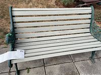 Front view showing entire bench