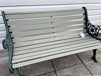 Full front view of bench