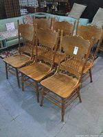 Front view showing all six chairs arranged in two rows