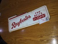 Front face showing Raybestos logo and Fan Belts for Safety slogan