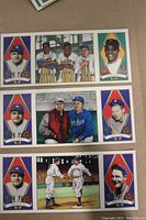 Cards displaying players in vintage style portraits with diamond frames and team logos.