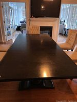 Front view of full tabletop showing surface finish and wear