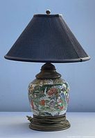 Full view of assembled lamp with shade