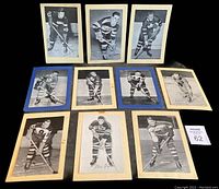 Overview photo showing all 10 vintage hockey photos arranged in two rows