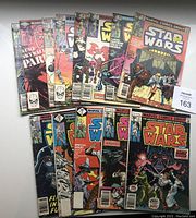 Overview of all 13 Star Wars comics laid out in two rows showing issue range and cover art.