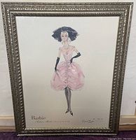Full view of the framed print showing the illustration and signature