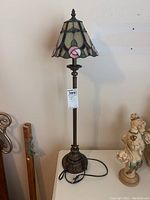 Full view of the buffet lamp showing overall structure, height, and base.