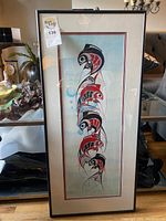 Full view of framed print showing entire artwork and black frame