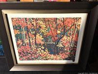 Full view of framed print showing complete artwork, mat and frame