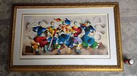 Overall frontal view of framed serigraph 'Nirvana' by David Schluss