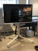 Front view of Jamboard mounted on rolling stand