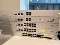Front view of top devices showing Cisco logos and RJ45 port groups