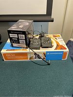Overview of Zoom APH-4n box, Sennheiser beltpack units, cables on ENG Set box