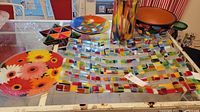 Overall view of lot items on table