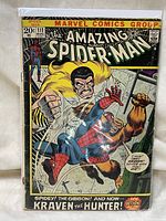 Front cover showing Spider-Man fighting The Gibbon with Kraven the Hunter also mentioned on the cover, dated August 1972, priced 20 cents.