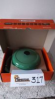 Skillet and lid in original orange Le Creuset box
