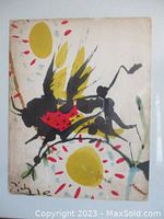 Unframed lithograph image showing full composition and color palette