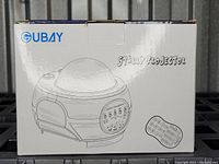 Box exterior with line drawing of the projector and remote control, showing product labeling as GUBAY Starry Projector.